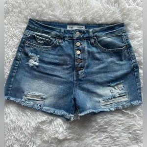 YMI Distressed Blue Jean Shorts